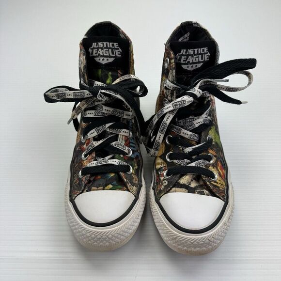 Converse Justice League Superman Sneakers High Top Mens 4 Womens 6 Double Laces - Picture 4 of 16